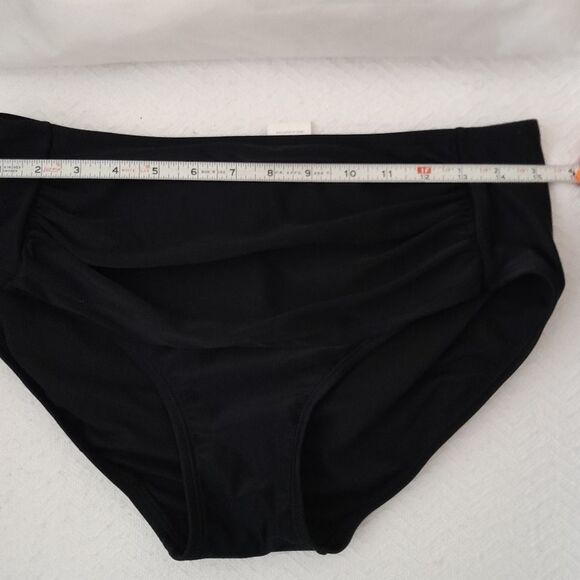 H2OH Retro High Waist Full Coverage Runch Front Tummy Control Swim Bottom XL - Picture 2 of 6